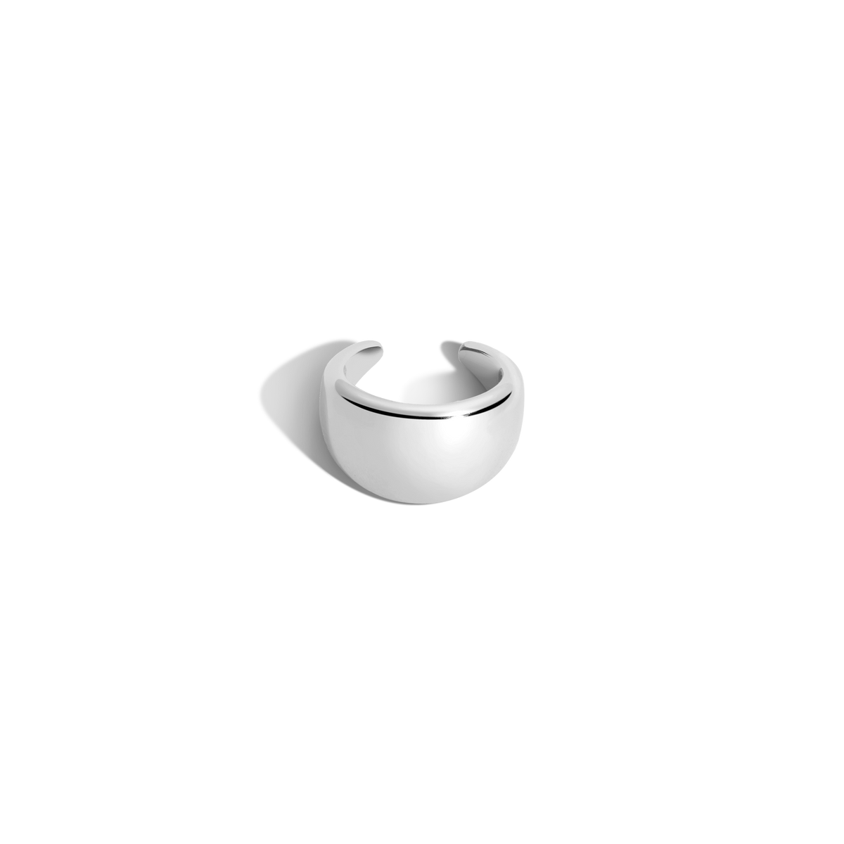 Bold Tapered Ear Cuff Vermeil White Gold