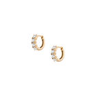 Bold Lab Grown White Sapphire Huggie Earrings