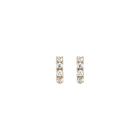 Bold Lab Grown White Sapphire Huggie Earrings