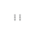 Bold Lab Grown White Sapphire Huggie Earrings