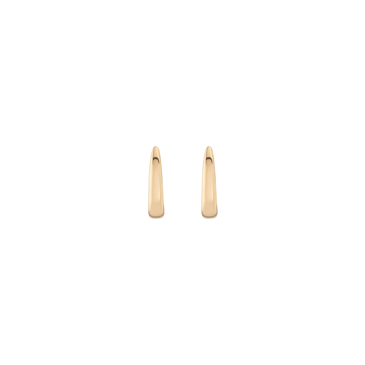 Tapered Huggie Earrings Vermeil Yellow Gold