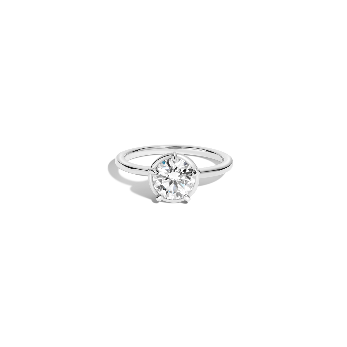 1ct Round Lab Grown Diamond Georgian Ring 14k 18k White Gold First