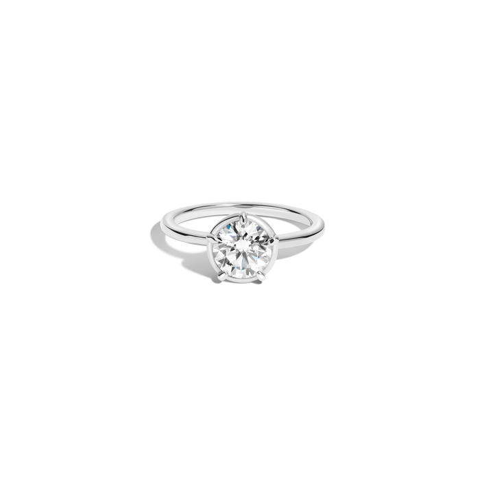 1ct Round Lab Grown Diamond Georgian Ring 14k 18k White Gold First