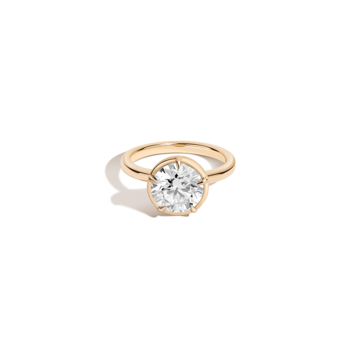 2ct Round Lab Grown Diamond Georgian Ring 14k 18k Yellow Gold First