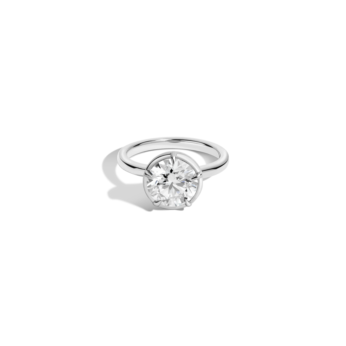 2ct Round Lab Grown Diamond Georgian Ring 14k 18k White Gold First