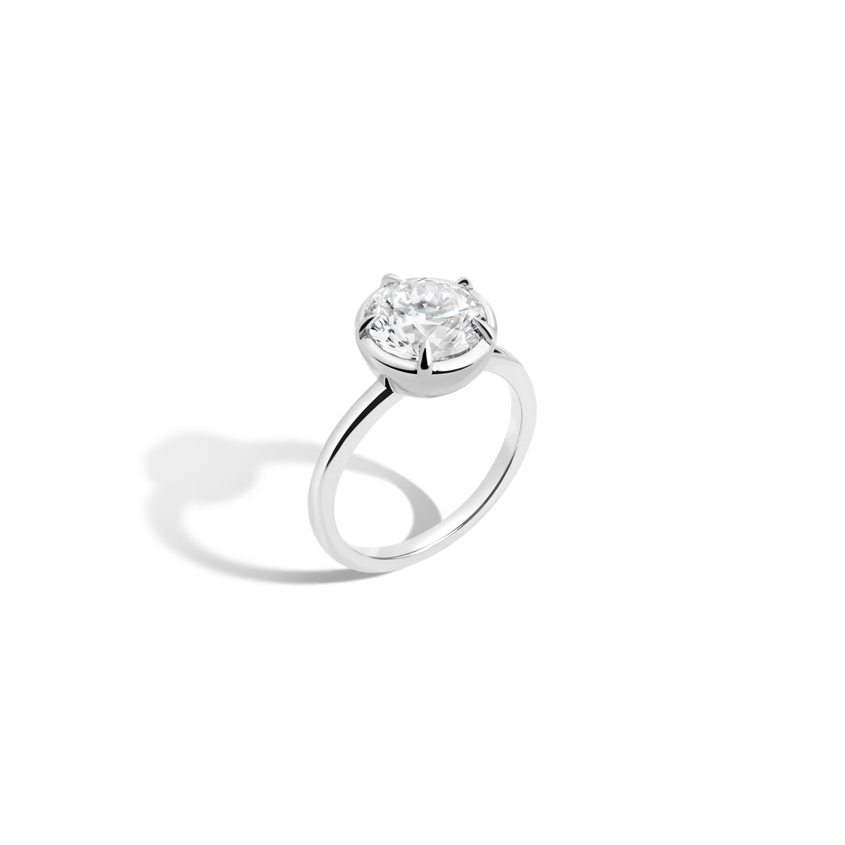 2ct Round Lab Grown Diamond Georgian Ring 14k 18k White Gold