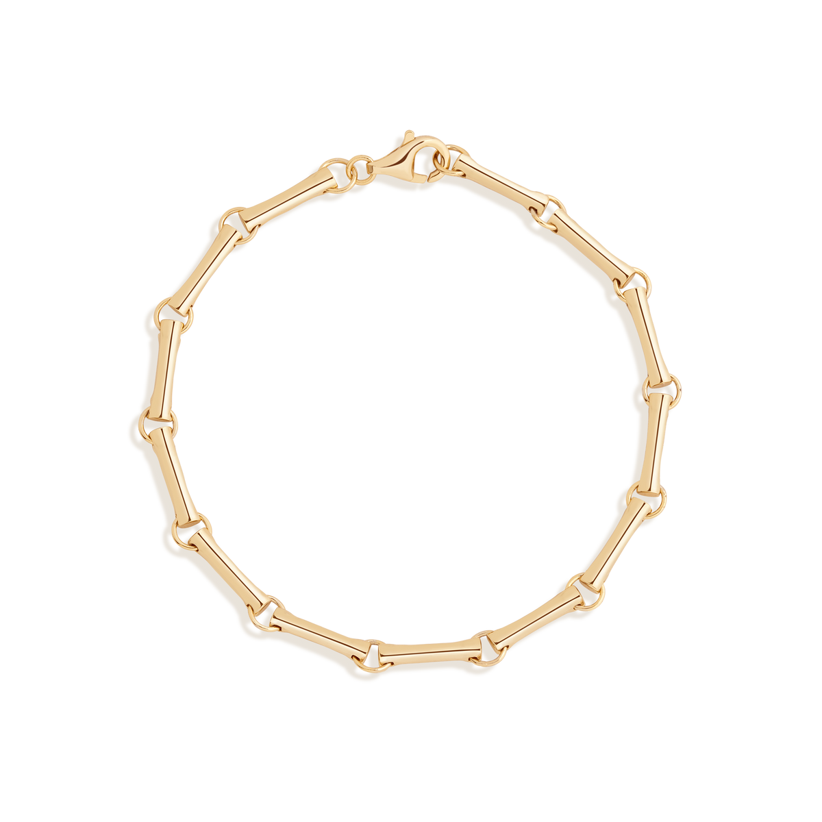 Bar Chain Bracelet Vermeil Yellow Gold 6.25in 6.75in 7.25in First