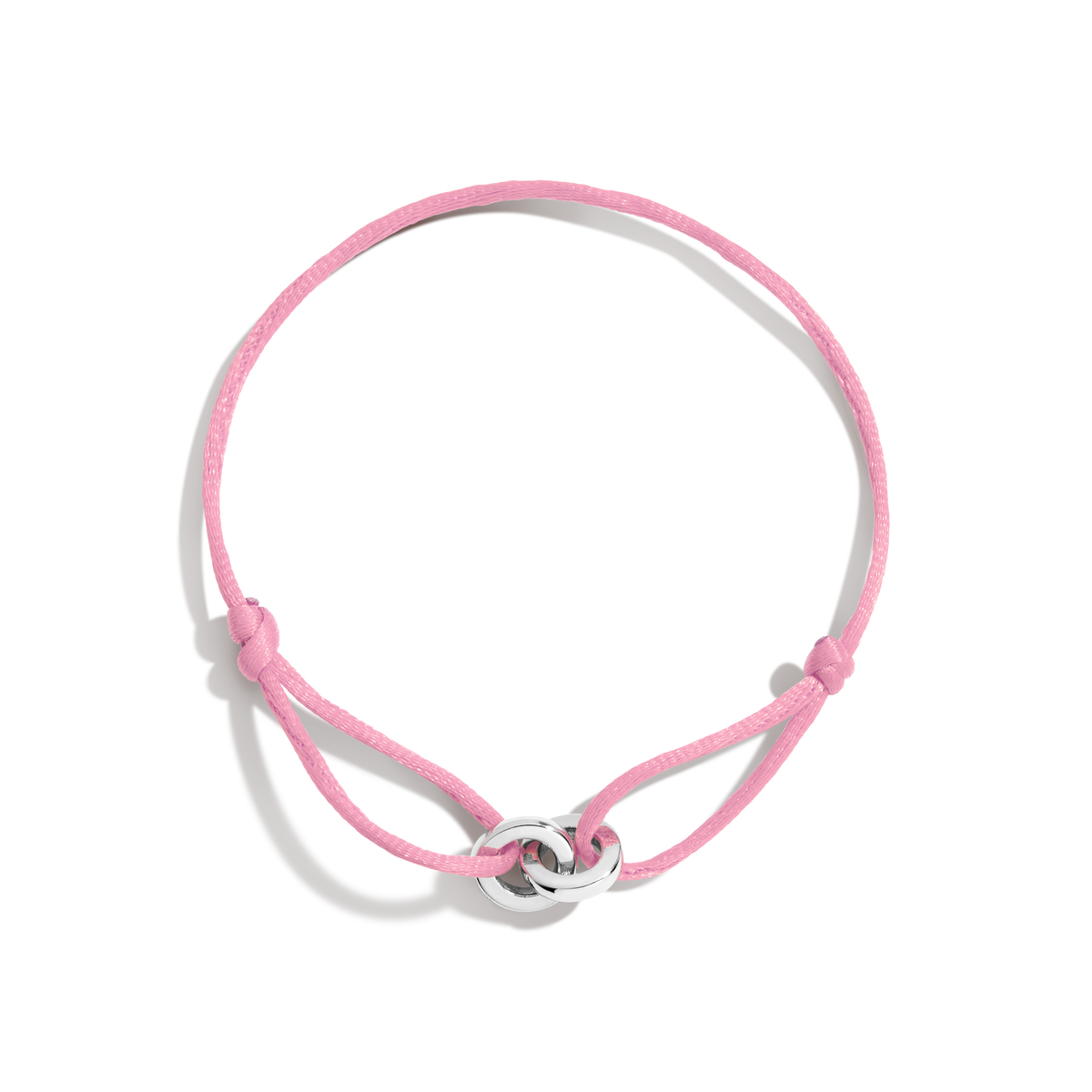 Cord Connection Bracelet Vermeil White Gold Pink