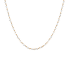 Lab Grown White Sapphire Marquise & Round Tennis Necklace