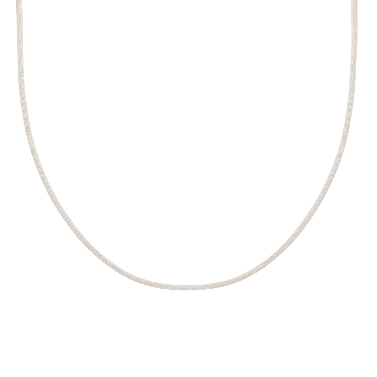 Cord Necklace Vermeil Yellow Gold Grey 