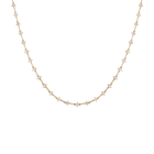 Lab Grown White Sapphire Bar Tennis Necklace