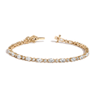 Lab Grown White Sapphire Marquise & Round Tennis Bracelet