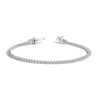 Lab Grown White Sapphire Barely There Tennis Bracelet