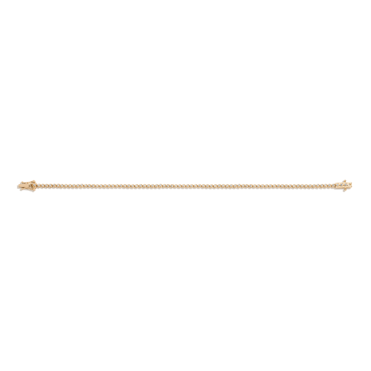 Lab Grown White Sapphire Barely There Tennis Bracelet Yellow Gold Vermeil 6in 6.5in 7in 7.5in 