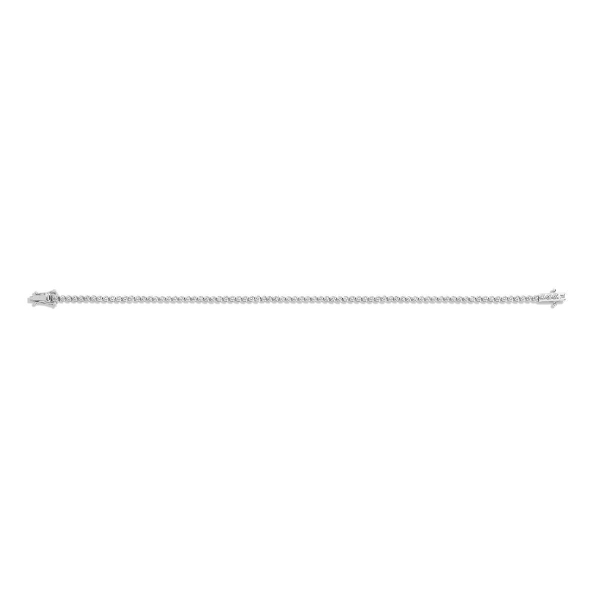 Lab Grown White Sapphire Barely There Tennis Bracelet White Gold Vermeil 6in 6.5in 7in 7.5in