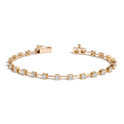 Lab Grown White Sapphire Bar Tennis Bracelet