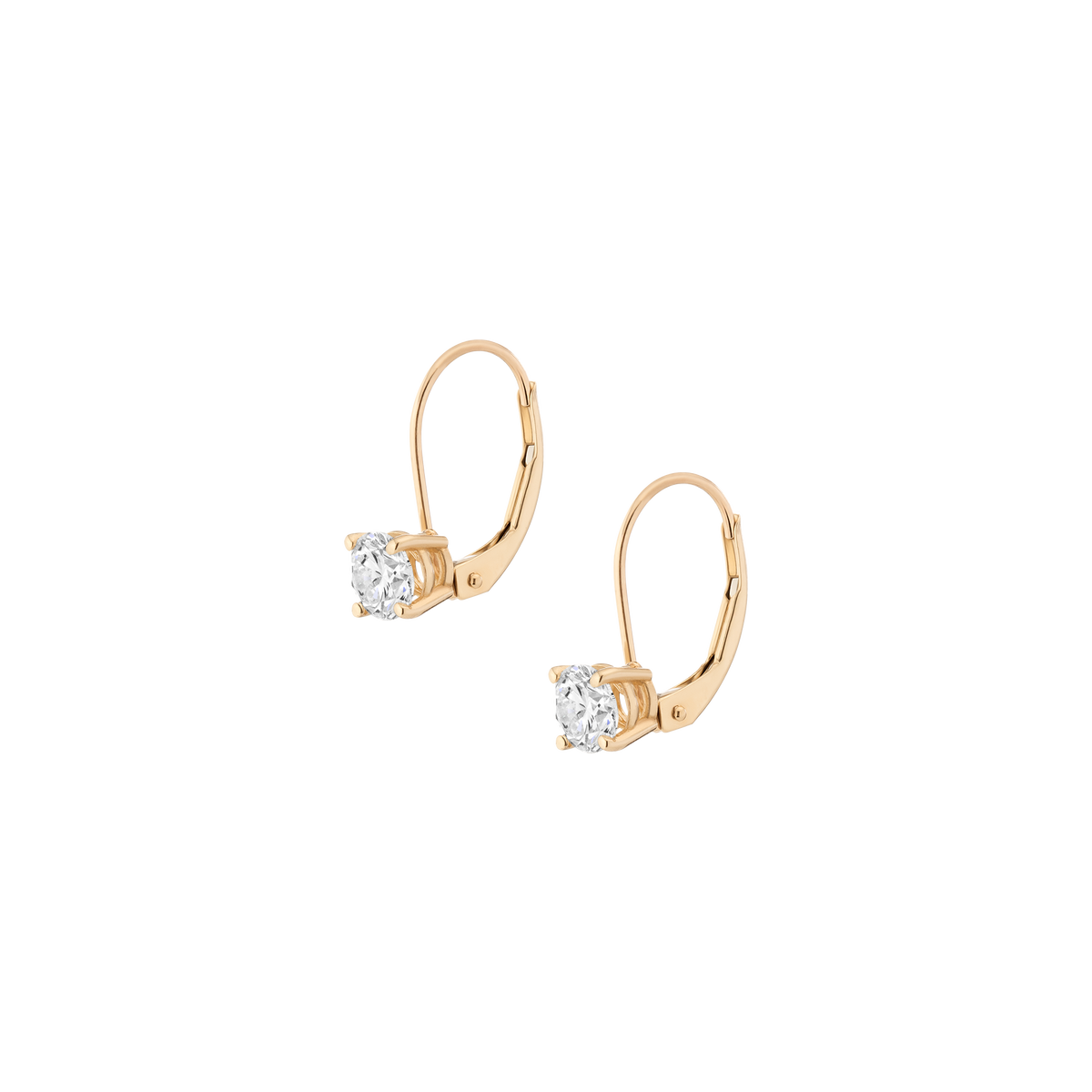 Classic Lab Grown Diamond Drop Earring 14k Yellow Gold 1ct