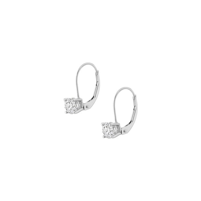 Classic Lab Grown Diamond Drop Earring 14k White Gold 1ct First