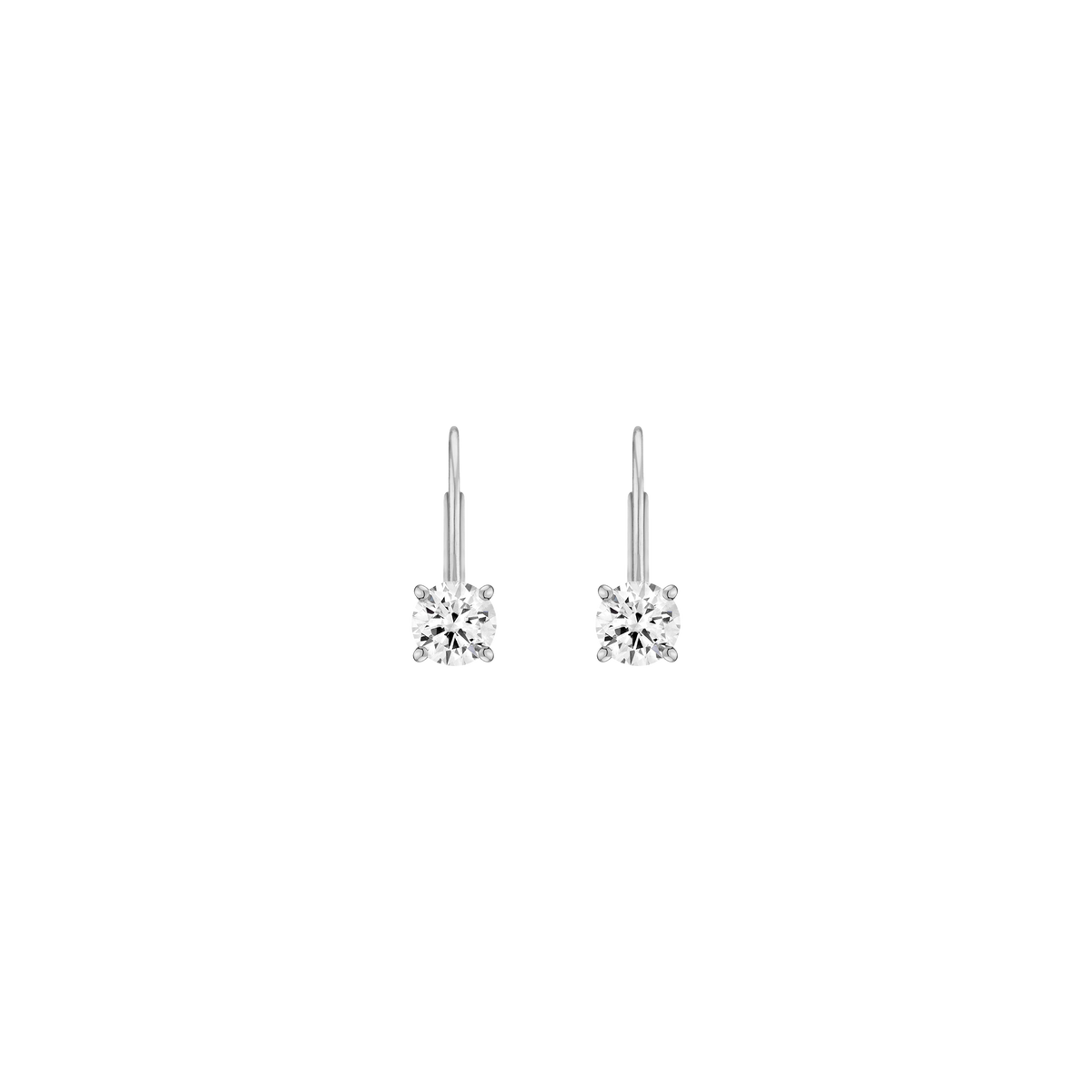 Classic Lab Grown Diamond Drop Earring 14k White Gold 1ct