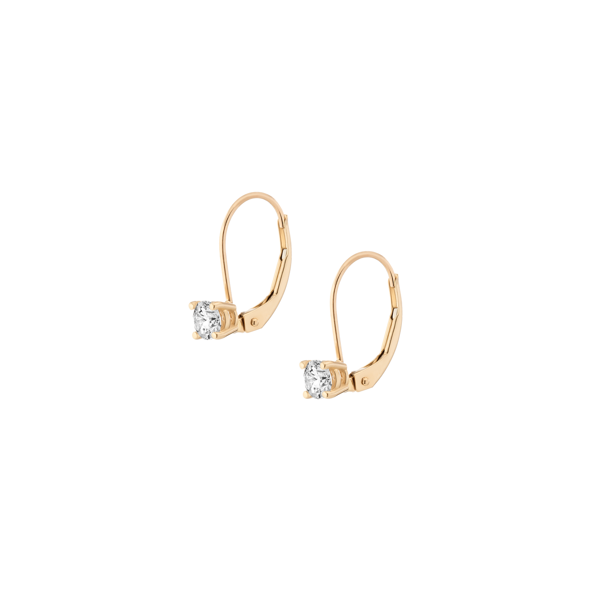 Classic Lab Grown Diamond Drop Earring 14k Yellow Gold 0.5ct