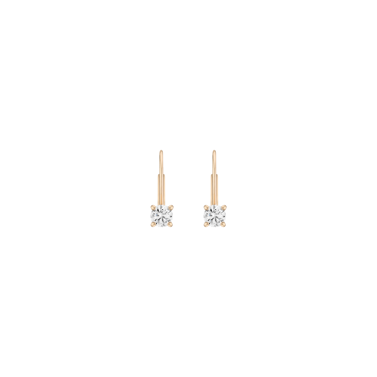 Classic Lab Grown Diamond Drop Earring 14k Yellow Gold 0.5ct First