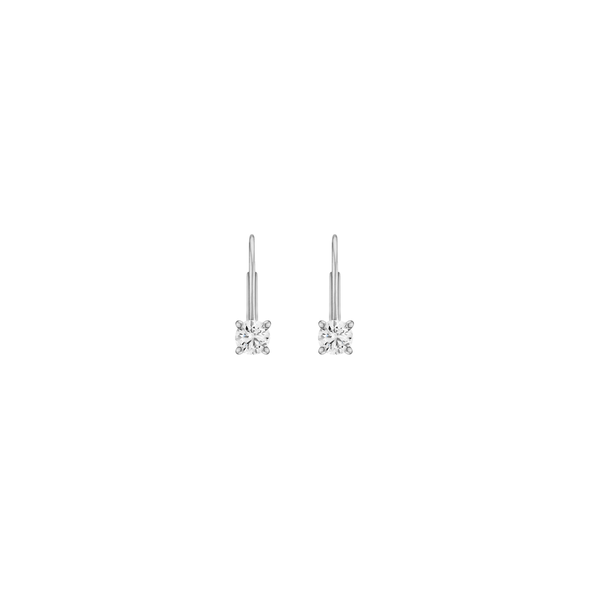 Classic Lab Grown Diamond Drop Earring 14k White Gold 0.5ct First
