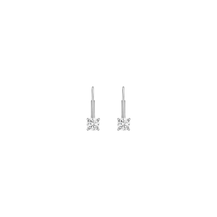 Classic Lab Grown Diamond Drop Earring 14k White Gold 0.5ct First