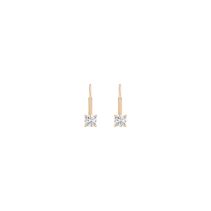 Classic Lab Grown Diamond Drop Earring 14k Yellow Gold 0.5ct First