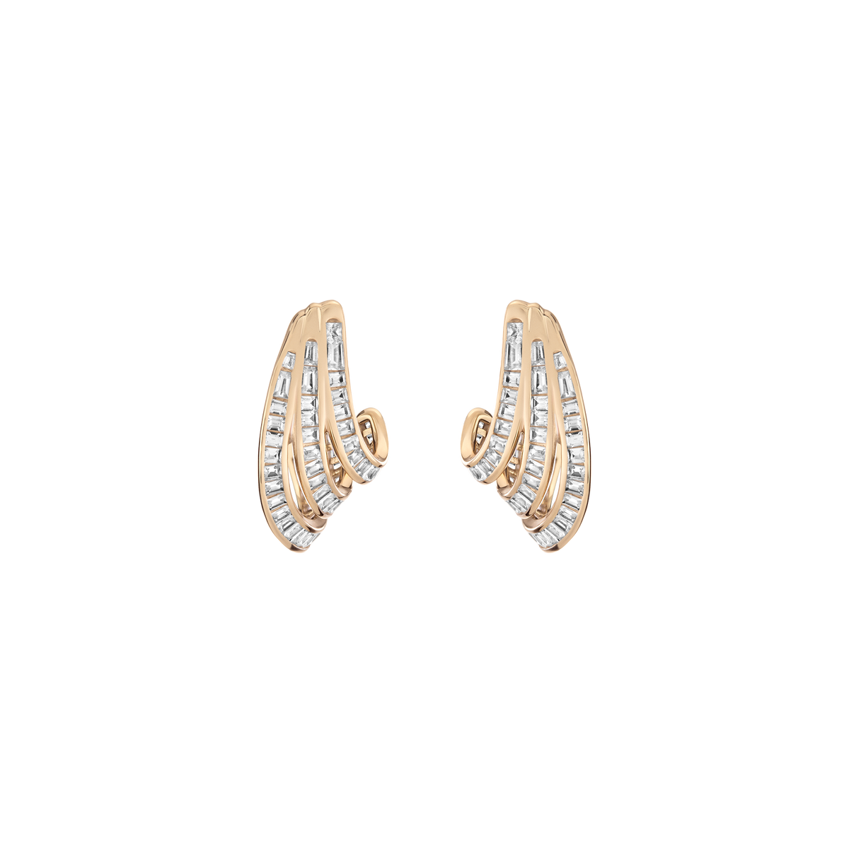 Vintage Baguette Earrings Vermeil Yellow Gold First
