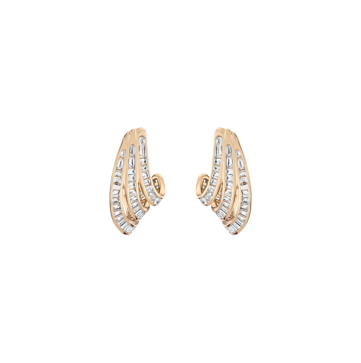 Vintage Baguette Earrings Vermeil Yellow Gold First