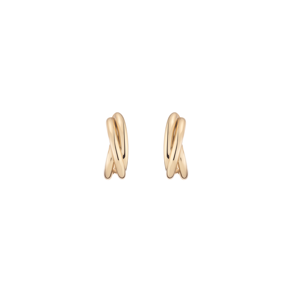 Interlocking Hoop Earrings Vermeil Yellow Gold