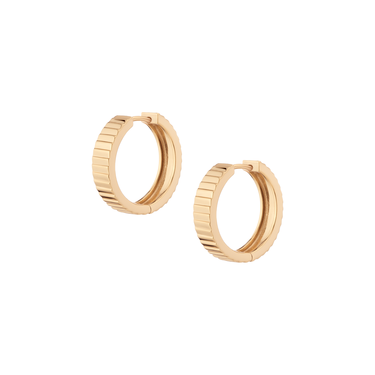 Infinity Hoop Earrings Vermeil Yellow Gold 19mm