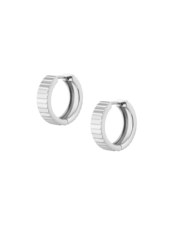 Infinity Hoop Earrings Vermeil White Gold 16mm First