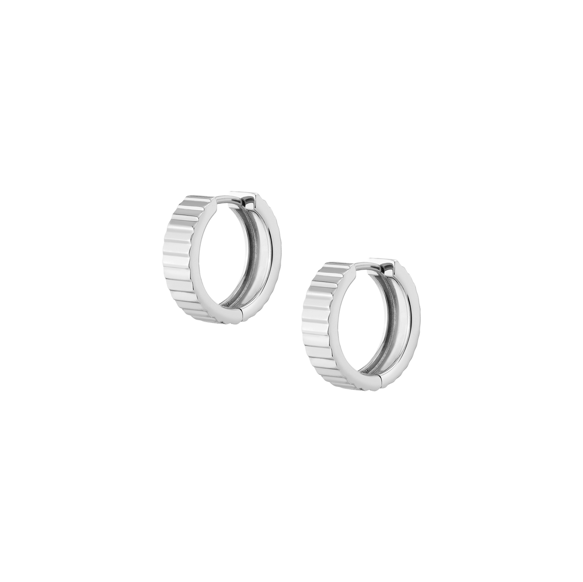Infinity Hoop Earrings Vermeil White Gold 16mm First