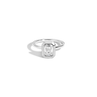 1ct Emerald Lab Grown Diamond Bezel Ring