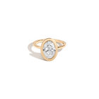3ct Oval Lab Grown Diamond Bezel Ring