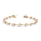 3ct Lab Grown Diamond Cupcake Bar Tennis Bracelet