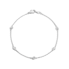 0.4ct Natural Diamond Station Bracelet