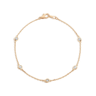 0.4ct Natural Diamond Station Bracelet