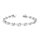 3ct Lab Grown Diamond Cupcake Bar Tennis Bracelet