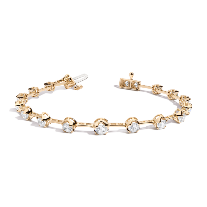 3ct Lab Grown Diamond Cupcake Bar Tennis Bracelet