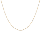 1ct Lab Grown Diamond Triple Bezel Bar Chain Necklace