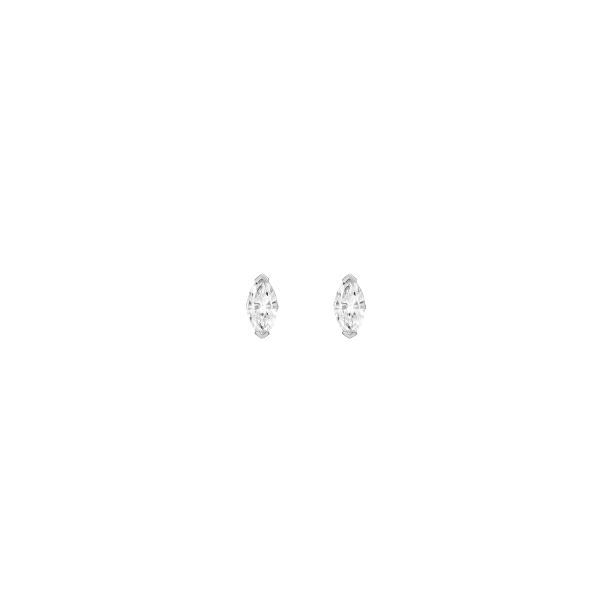 1ct Marquise Lab Grown Diamond Stud Earrings 14k White Gold First