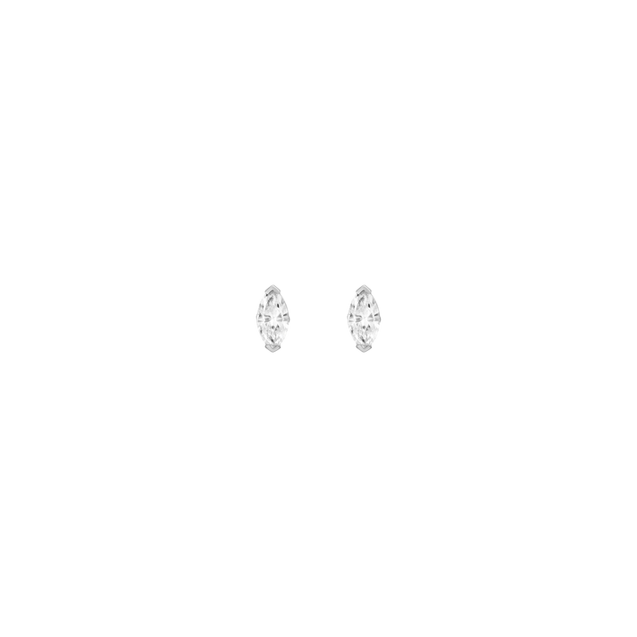 1ct Marquise Lab Grown Diamond Stud Earrings 14k White Gold First