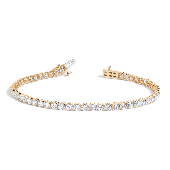 6ct Lightweight Lab Grown Diamond Tennis Bracelet 14k Yellow Gold 6in 6.5in 7in 7.5in First