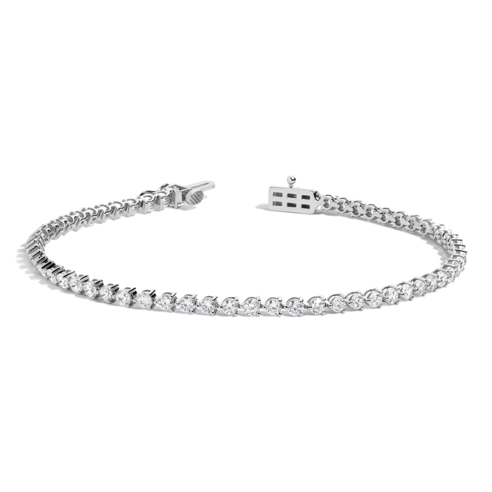 3ct Three-Prong Lab Grown Diamond Tennis Bracelet