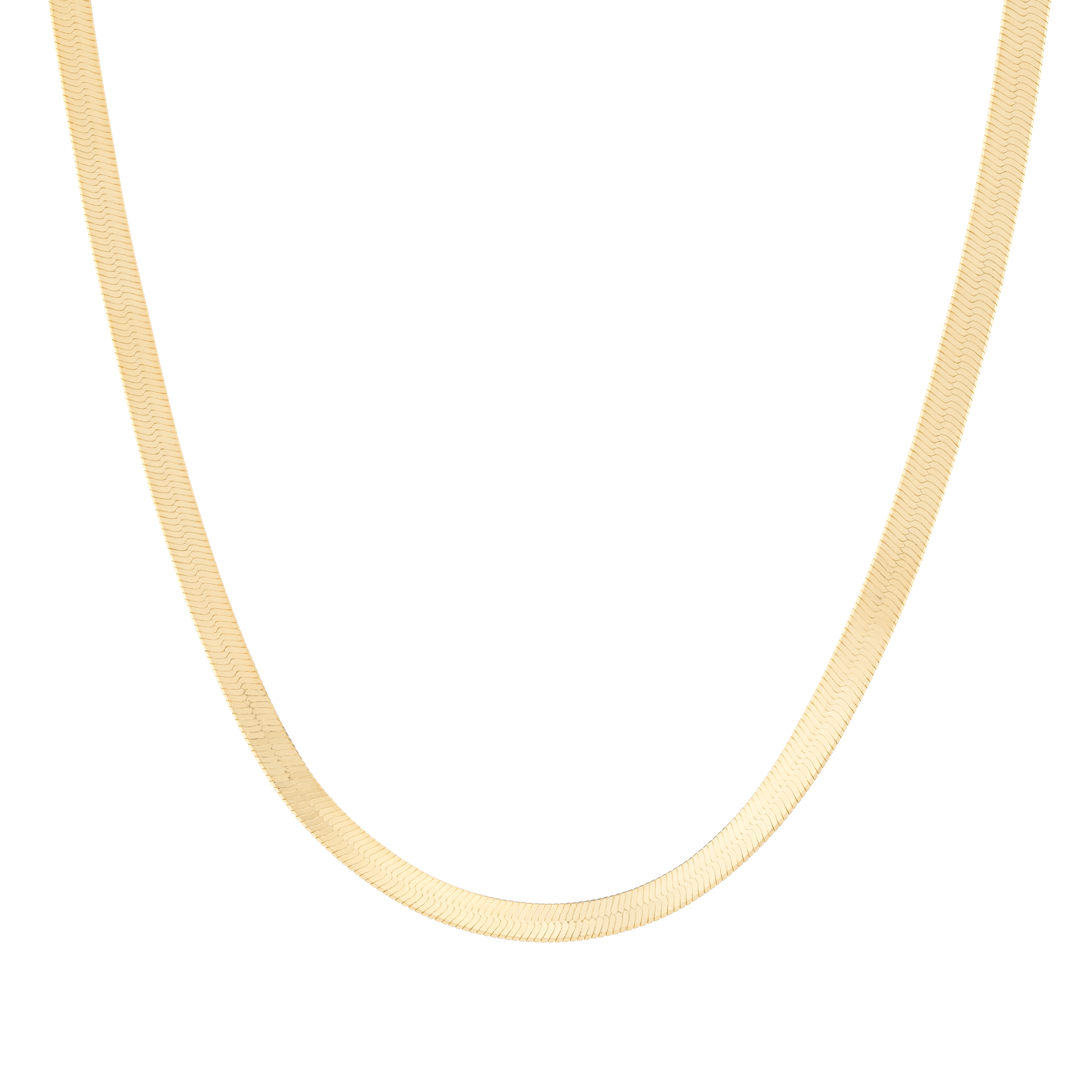 Aurate x Frye: Bold Herringbone Necklace Yellow Vermeil First