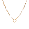 Rolo Chain Charm Necklace Vermeil Yellow Gold 16in 18in Large First