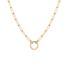 Paperclip Chain Charm Necklace