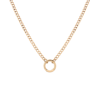 Curb Chain Charm Necklace